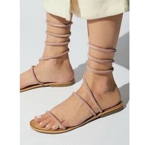 Free People Women's 38 or 7 Havana Suede Gladiator
Sandals Boho Bohemian
